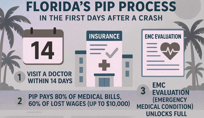 How does Florida PIP work in the first days after a crash