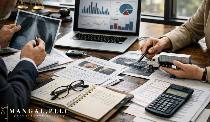 How Does a Lawyer Calculate the Full Value of a Truck Accident Claim - MANGAL, PLLC