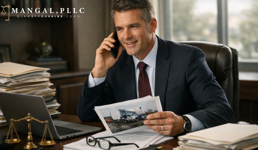 How Does a Truck Accident Lawyer Deal With Insurance Companies - MANGAL, PLLC