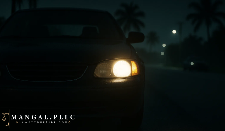 Is driving with one headlight illegal in Florida - MANGAL, PLLC