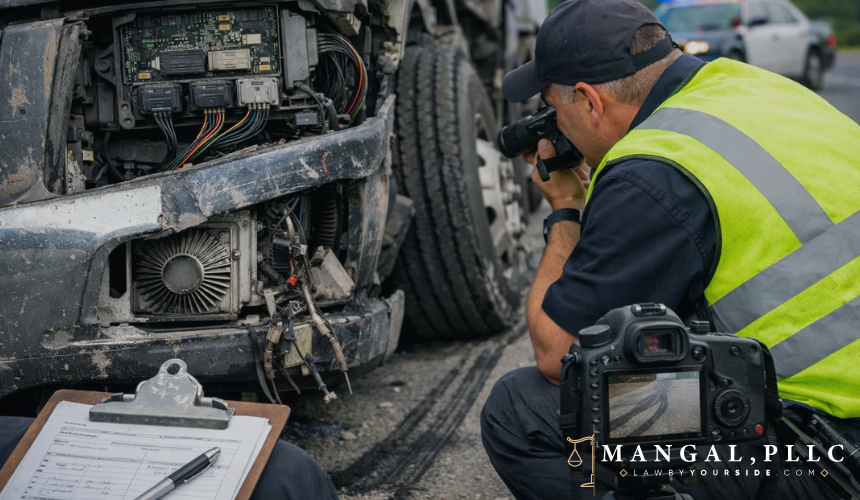 What Evidence Does a Truck Accident Lawyer Collect Immediately - MANGAL, PLLC