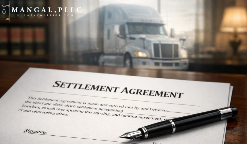 What Is a Truck Accident Settlement - MANGAL, PLLC