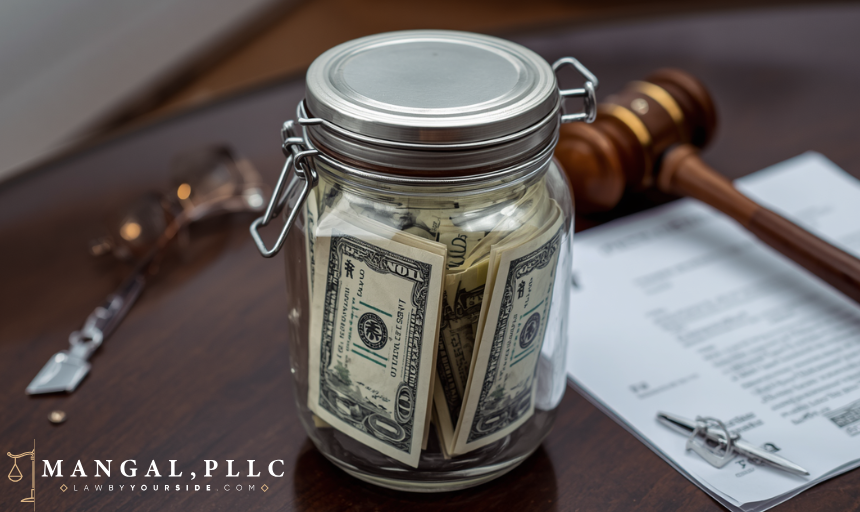 Jar of money with a lid representing Florida's $200,000 and $300,000 sovereign immunity damage caps