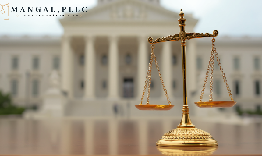 Scales of justice in front of a government building illustrating sovereign immunity in Florida